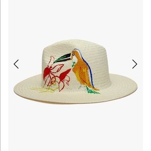 Hand painted ONIA straw sun hat